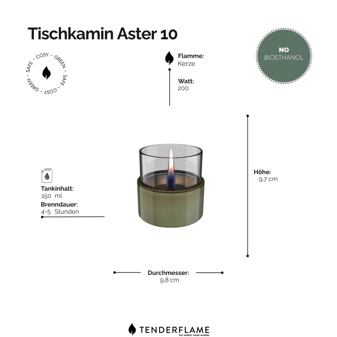 Tischkamin Aster 10 Porzellan