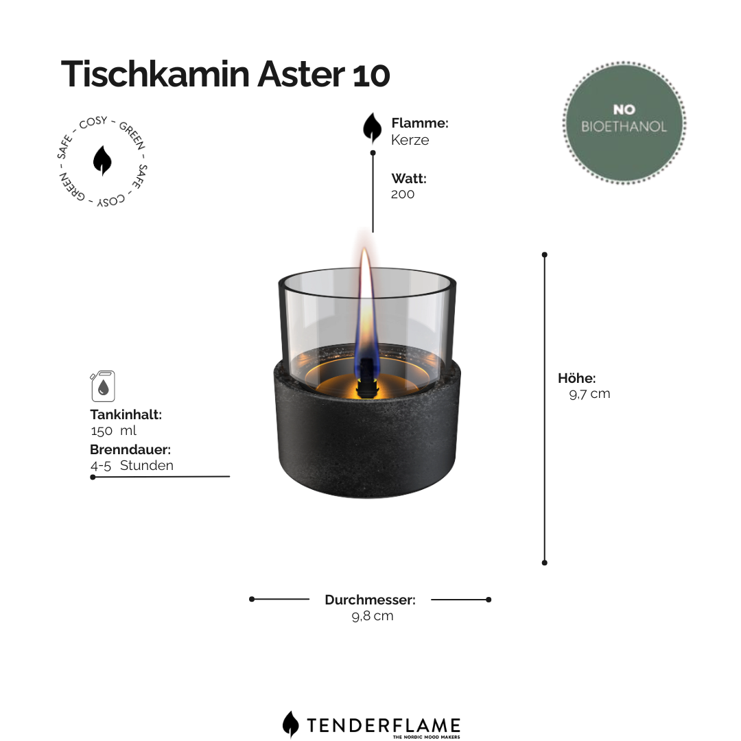 Tischkamin Aster 10 Lava
