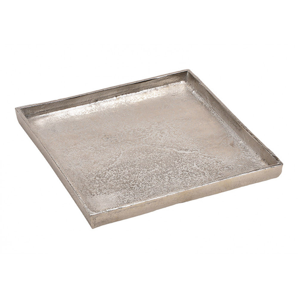 Tablett aus Aluminium - Silber