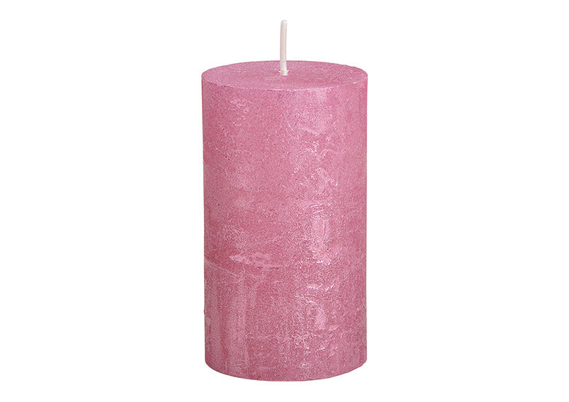 Stumpenkerze mit Shimmer Finish