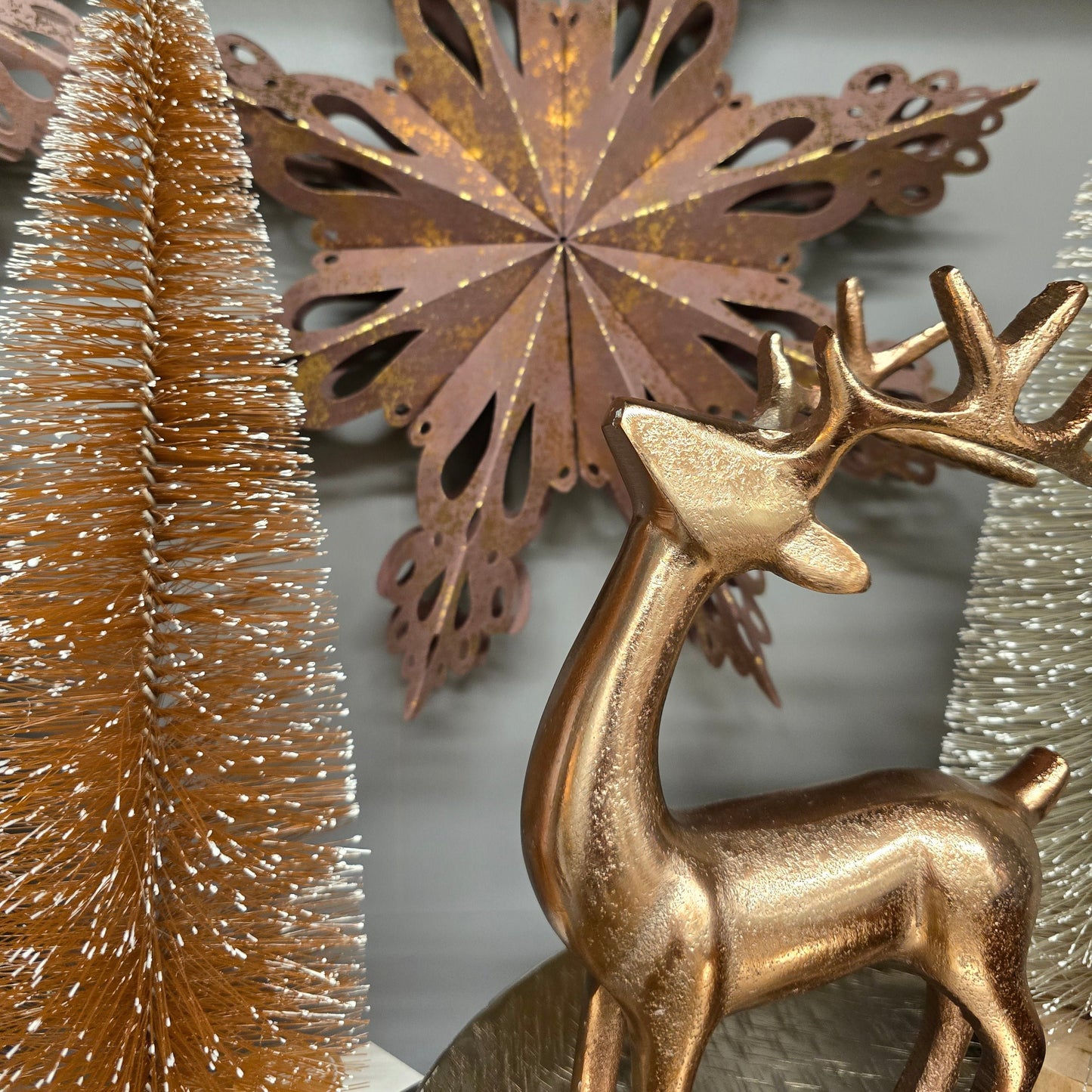 Hirsch rosegold Weihnachtsdeko