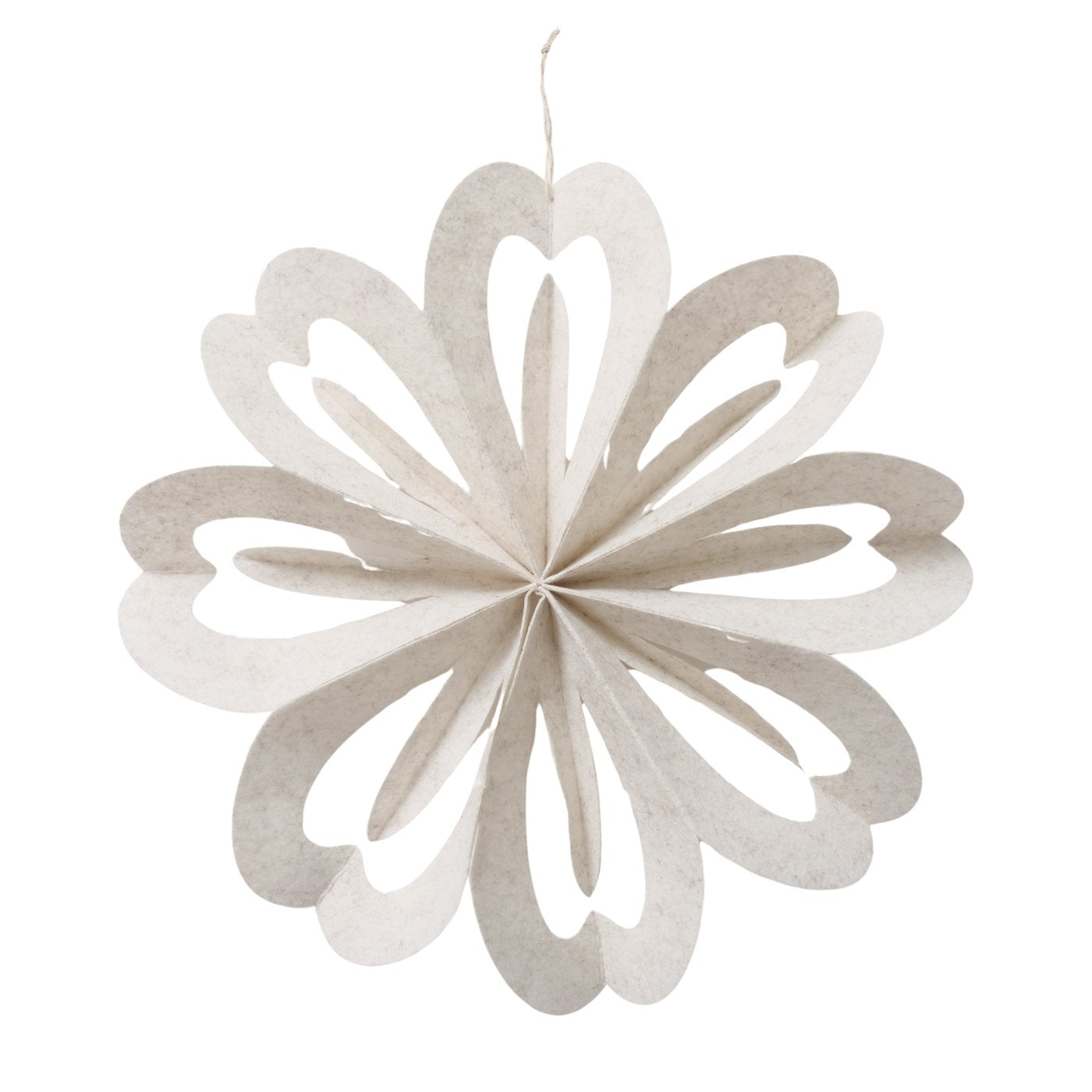 Dekoanhänger aus Textil in Blumenform