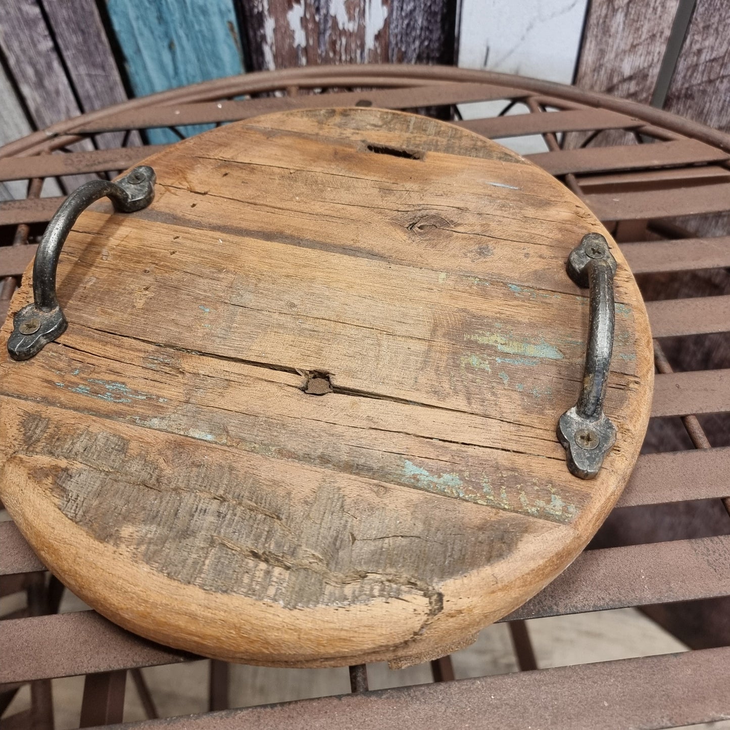 Tablett aus Altholz - 27 cm