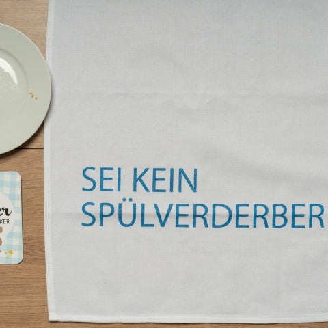 Geschirrtuch - mit Spruch