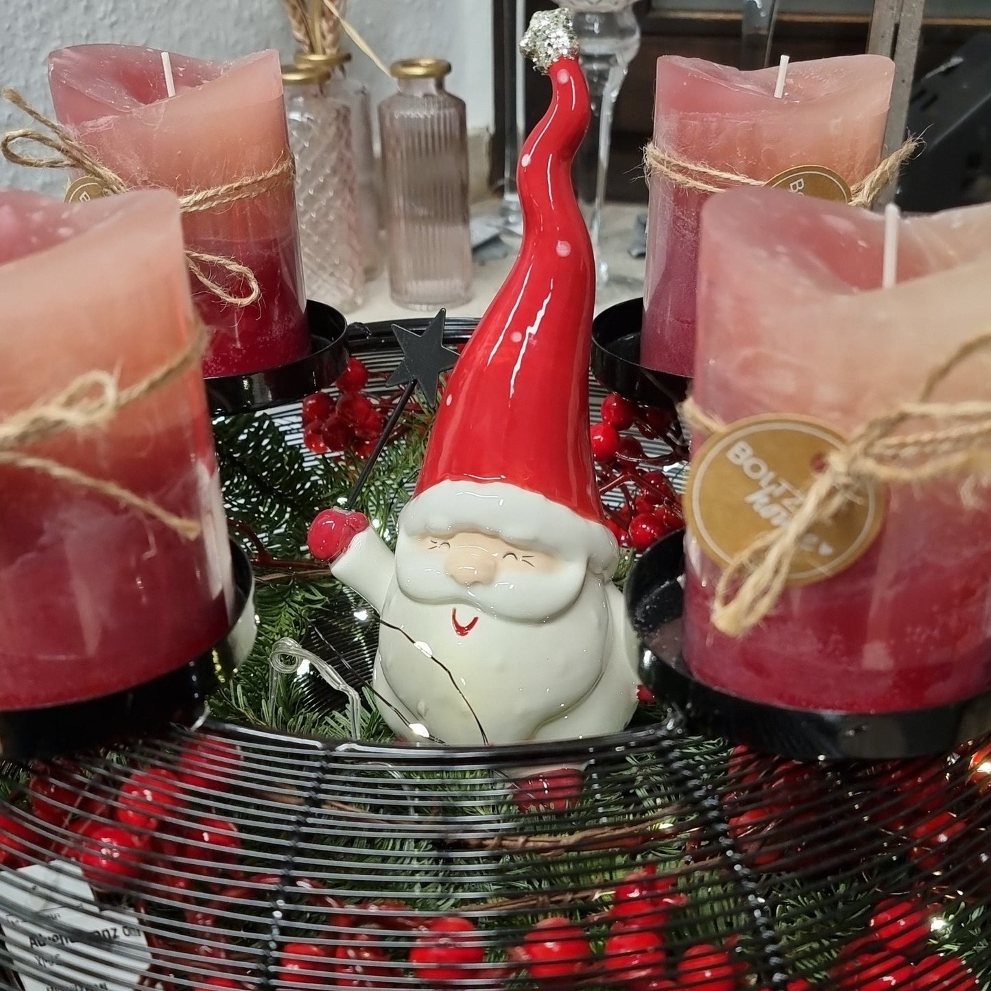 Dekoaufsteller Santa Gris