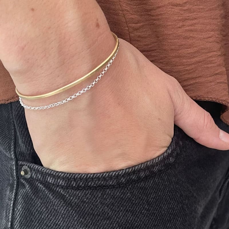 Kettenarmband Gold+Silber