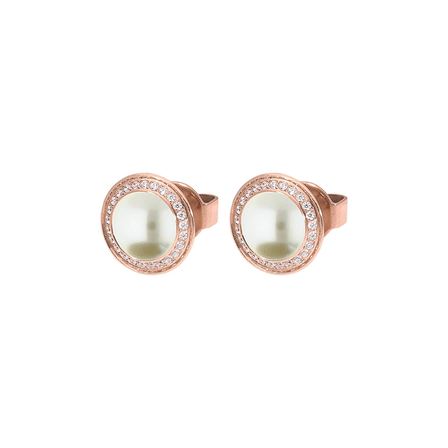 Ohrstecker TONDO deluxe - 9 mm - rosegold