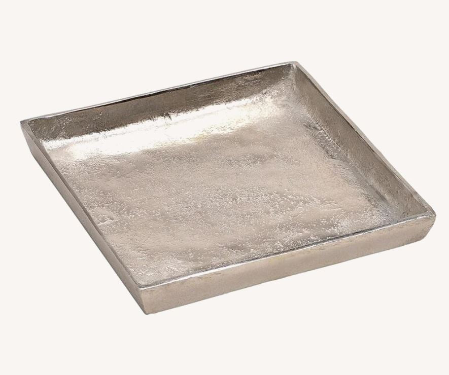 Tablett aus Aluminium - Silber