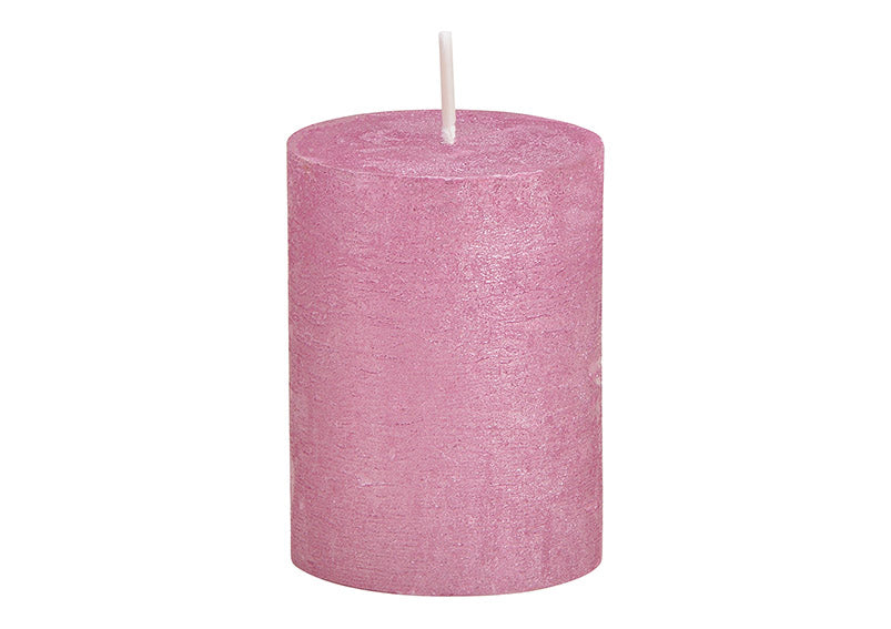 Stumpenkerze mit Shimmer Finish