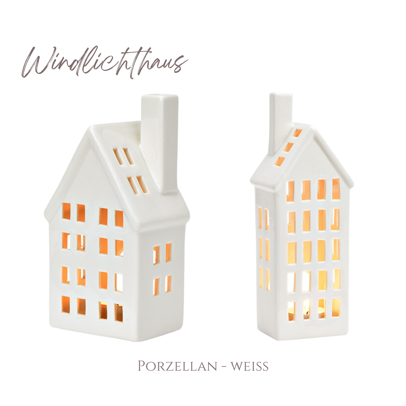 Windlicht-Haus aus Porzellan