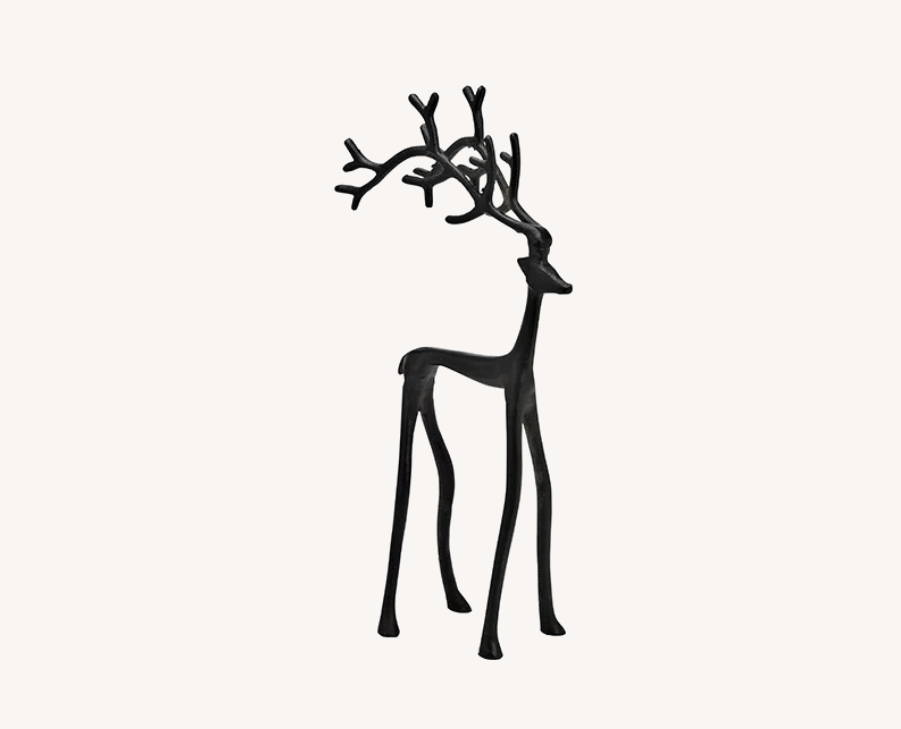 Dekoaufsteller Hirsch schwarz