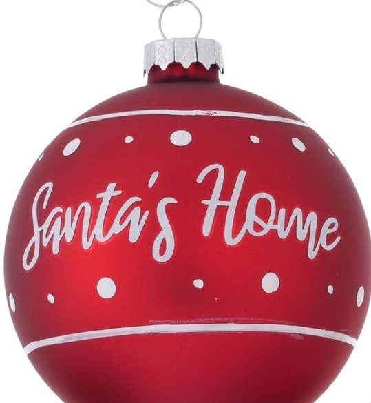 Weihnachtskugel Santa's Home