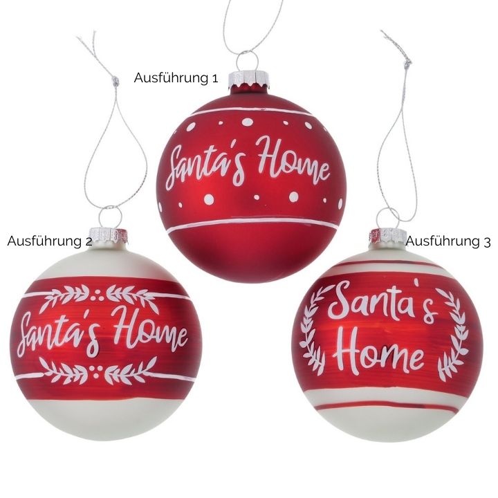 Weihnachtskugel Santa's Home