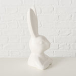 Dekoausteller Hasenkopf aus Keramik in weiß oder beige