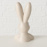Dekoausteller Hasenkopf aus Keramik in weiß oder beige