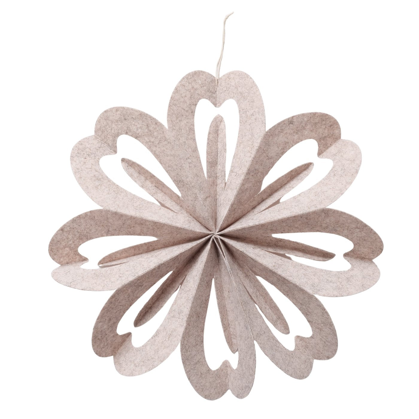 Dekoanhänger aus Textil in Blumenform