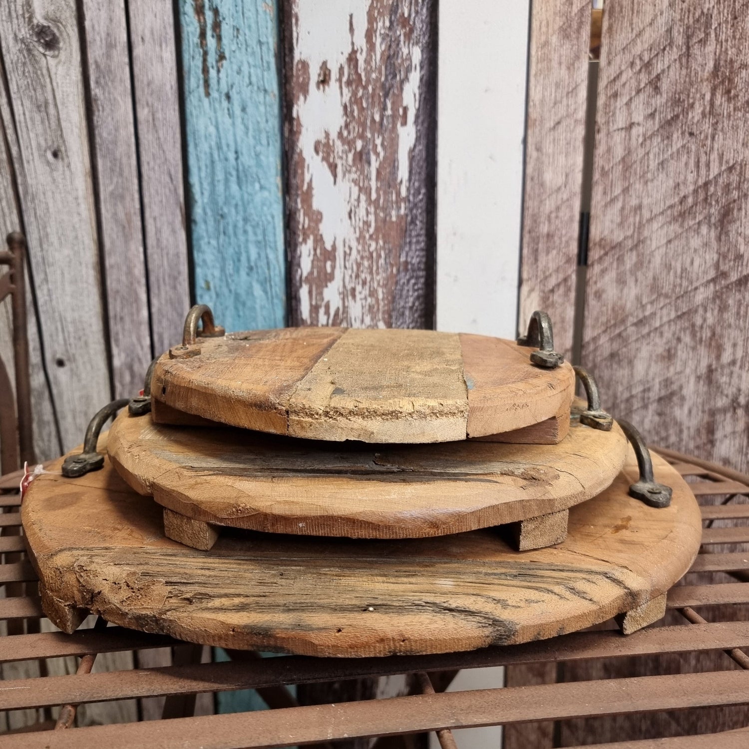 Tablett aus Altholz - 27 cm