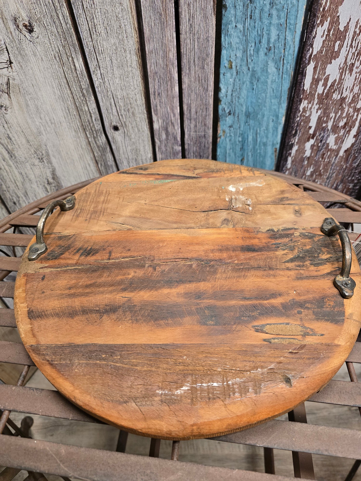 Tablett aus Altholz - 34 cm