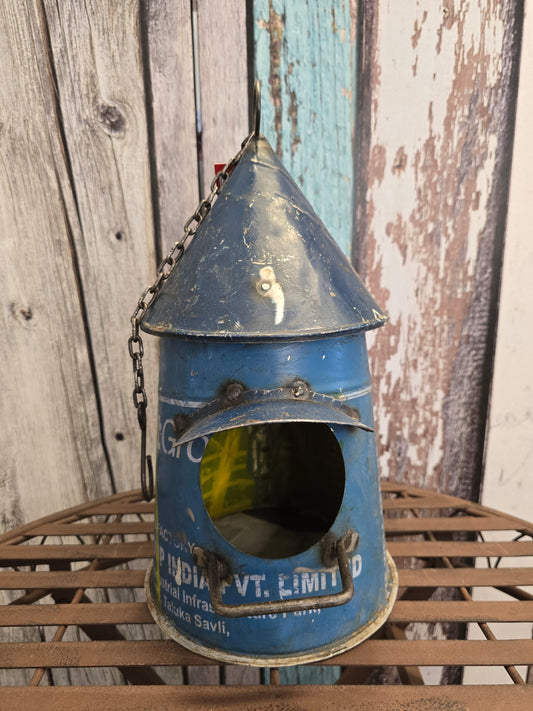 3082-Vogelhaus-Vogel-Futterstation-Metall-oldstyle