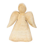 Holzengel aus Pappelholz in Natur-Optik, 21 cm hoch, als Weihnachtsdeko