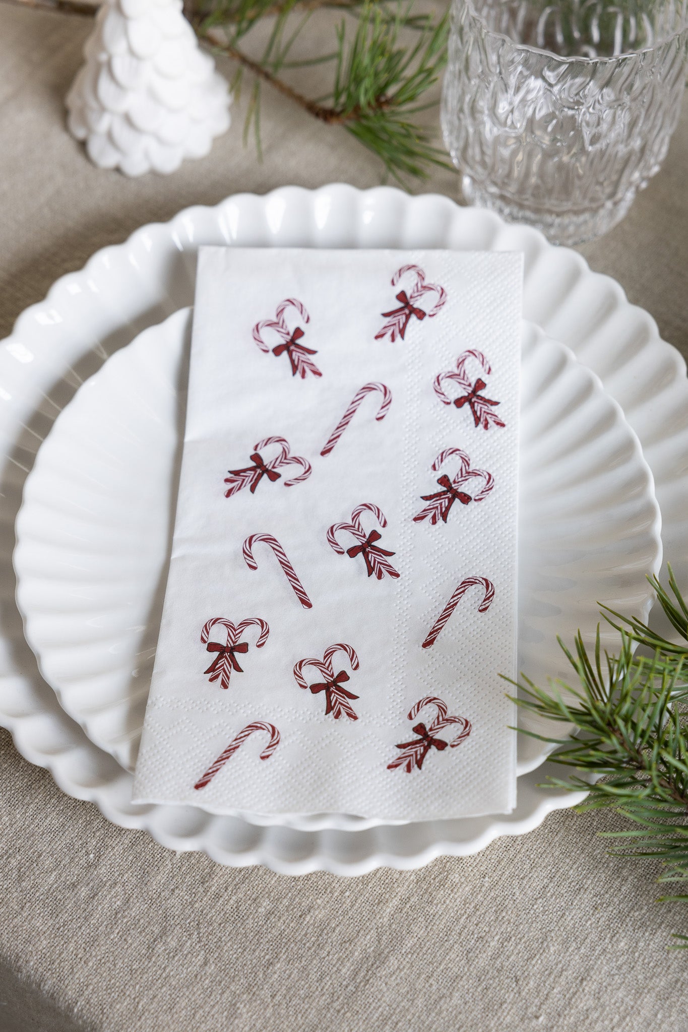 Serviette - Polkagris Mini