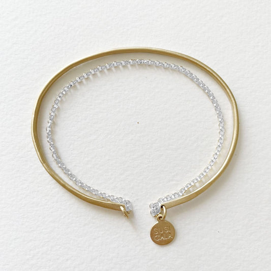 Kettenarmband Gold+Silber
