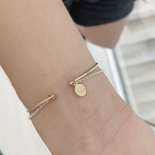 Kettenarmband Gold+Silber