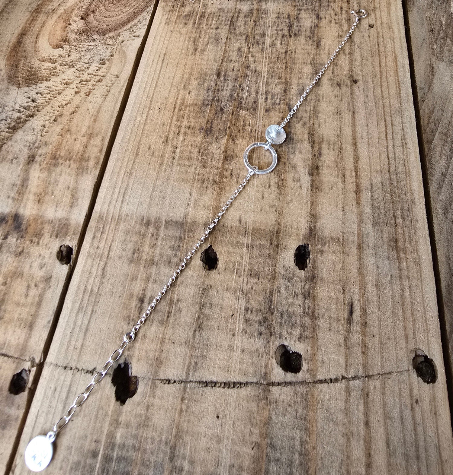 Armband aus 925 sterling silber mit kreisförmigen Elementen