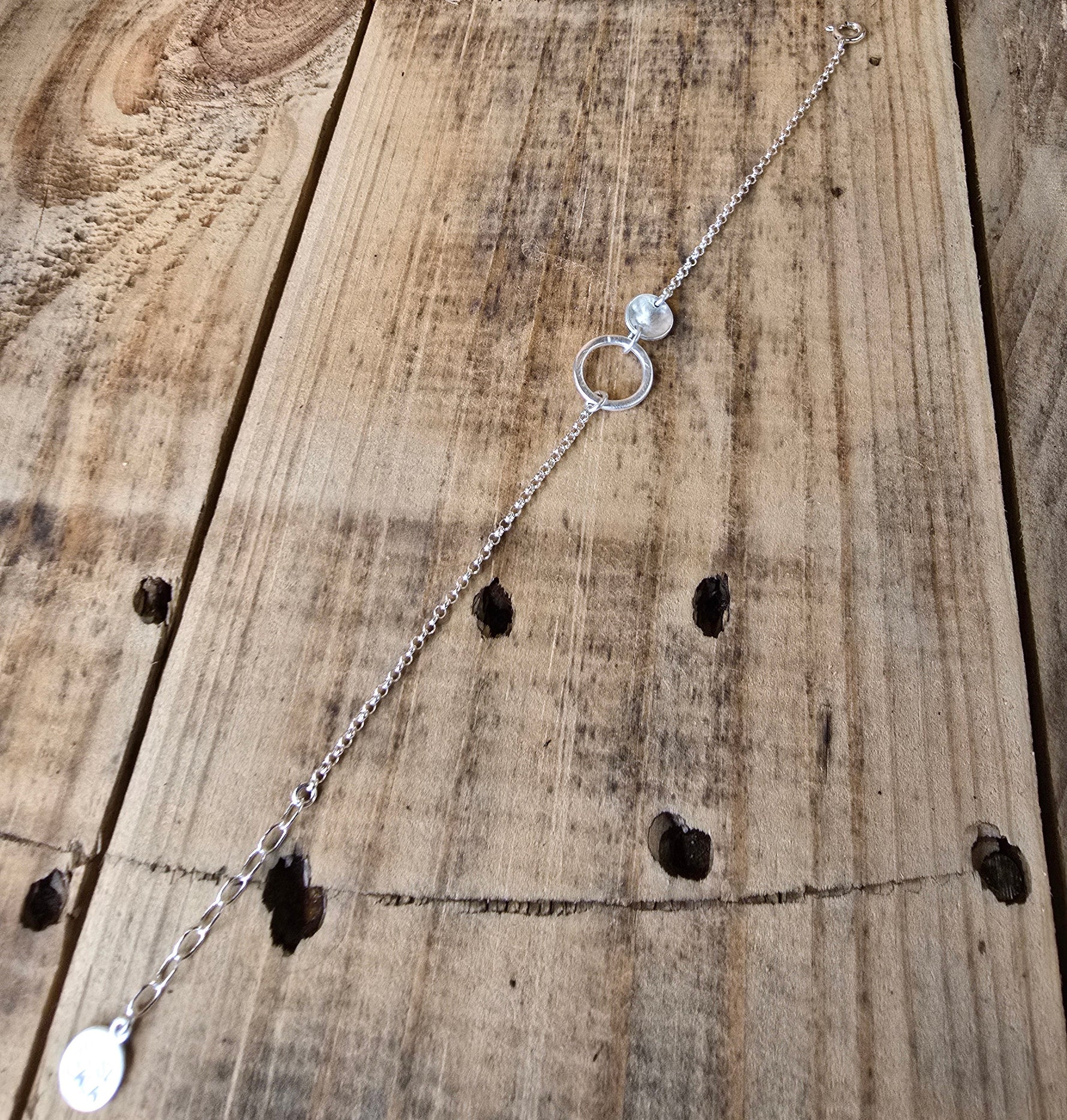 Armband aus 925 sterling silber mit kreisförmigen Elementen