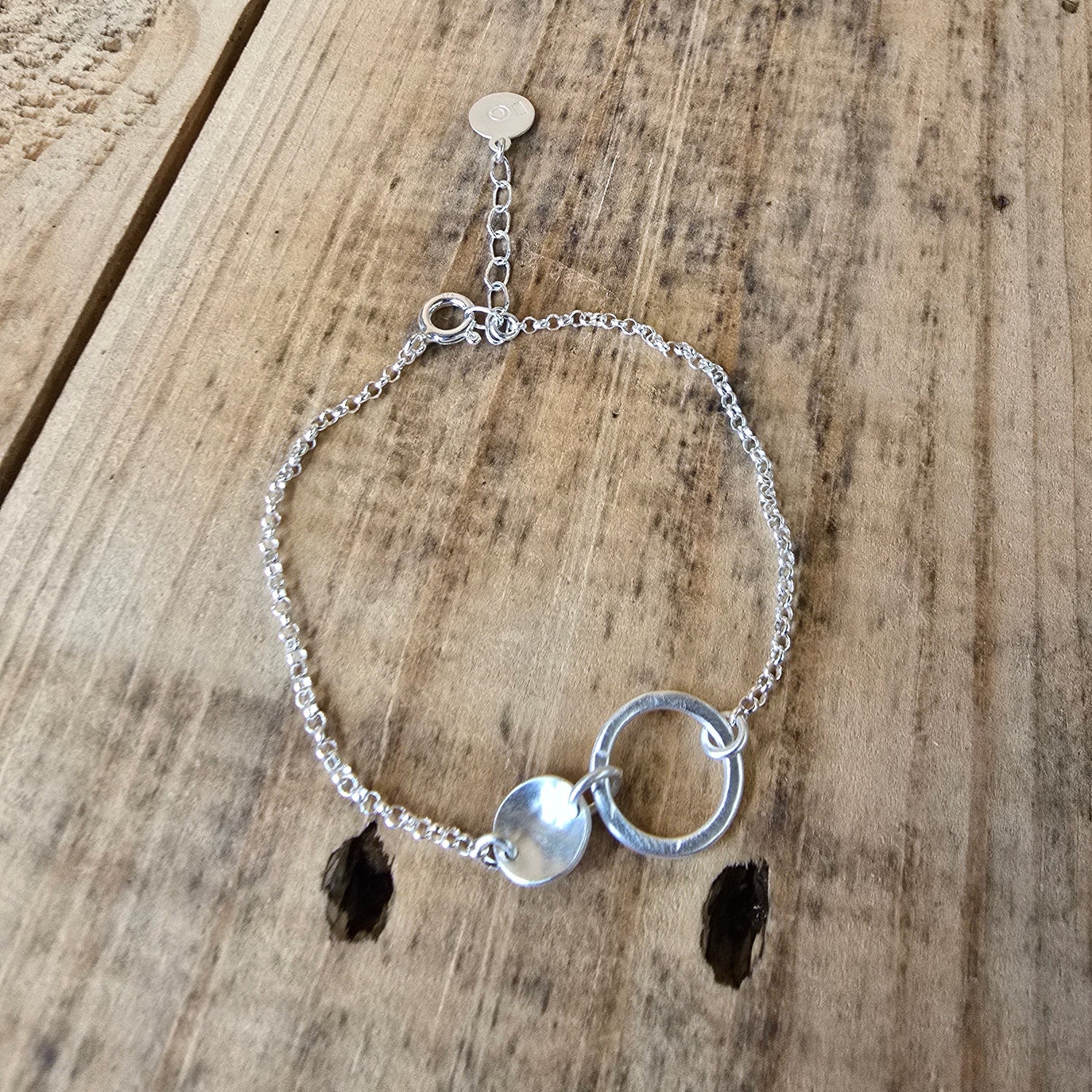 Armband aus 925 sterling silber mit kreisförmigen Elementen