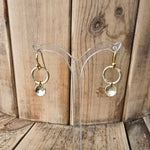 Ohrringe mit Anhänger in Kreisform aus 925 sterling silber vergoldet