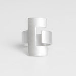 offener Ring aus Sterlingsilber in C Form