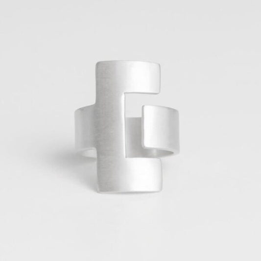 offener Ring aus Sterlingsilber in C Form