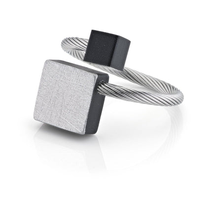 Ring Würfel aus Edelstahl
