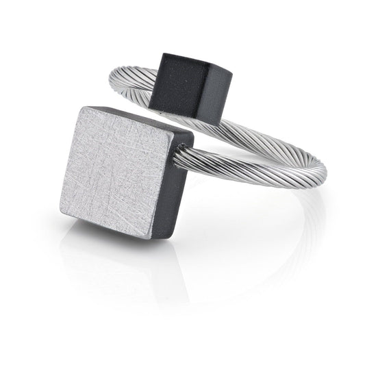 Ring Würfel aus Edelstahl