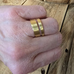 Offener Ring aus 925 silber vergoldet schlicht und glatt gearbeitet