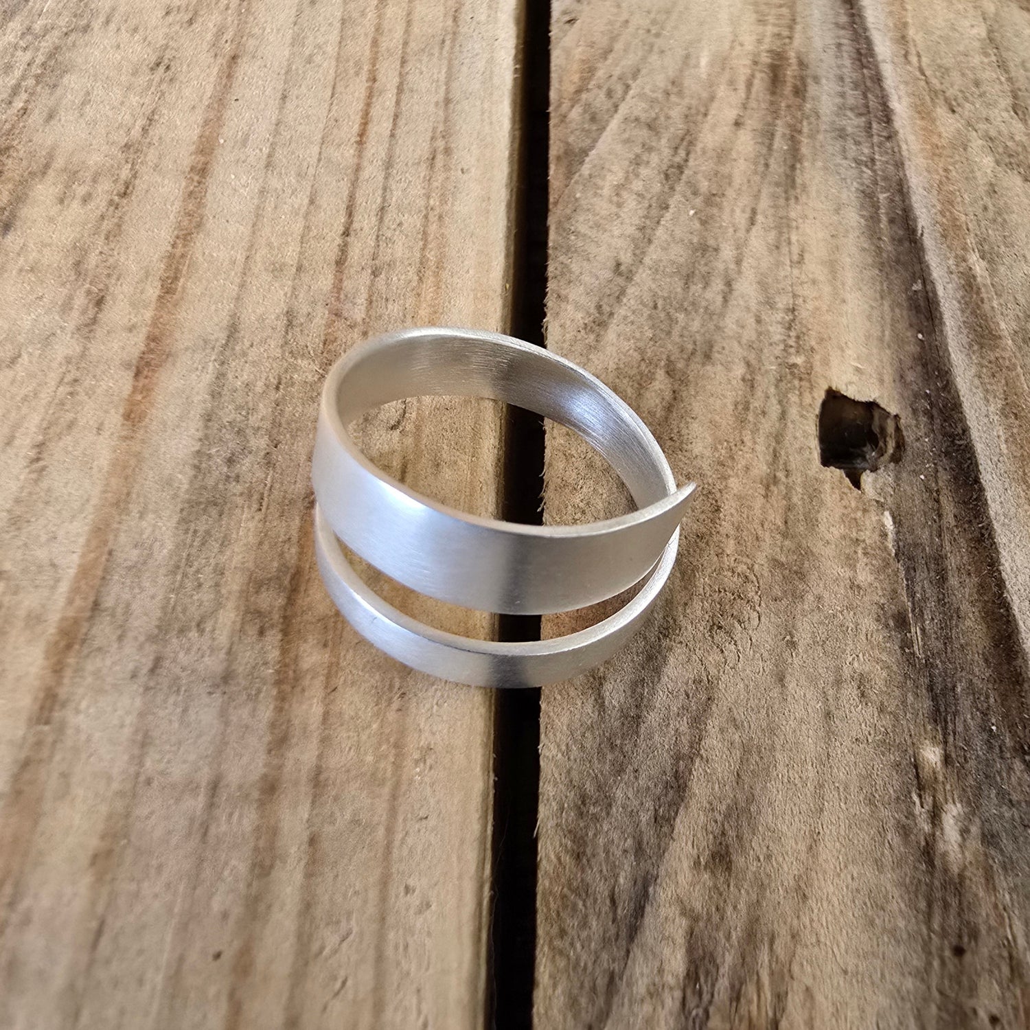 Offener Ring aus 925 silber schlicht und glatt gearbeitet