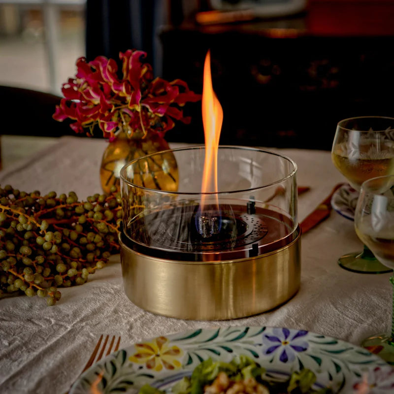 Tischkamin Cafe 18 - gebürsteter Stahl