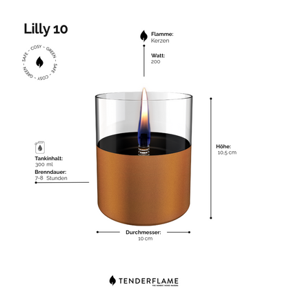 Tischkamin Lilly bronze