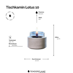Tischkamin Lotus - weiß oak
