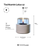 Tischkamin Lotus - weiß oak