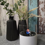 Tischkamin-Lilly-weiss-Vase-Vasen-schwarz-Esko-Boltze-Tenderflame_1