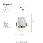 Tischkamin aus Beton mit lebendiger Flamme