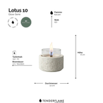 Tischkamin Glow 10 mit Betonsockel und Kerzenflamme