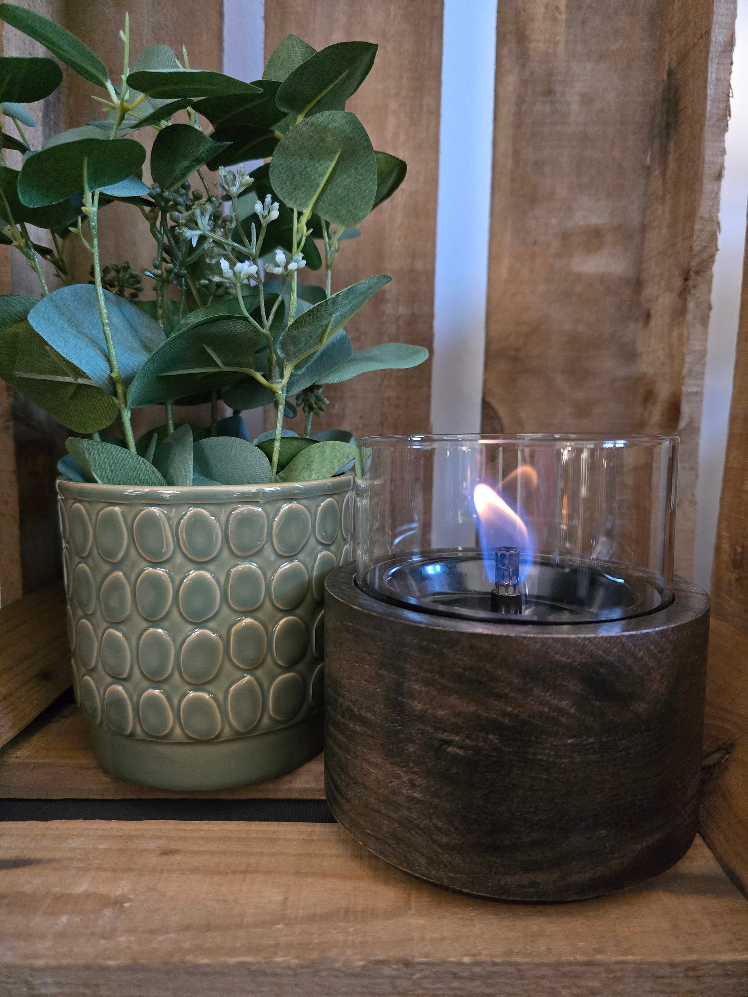 Tischkamin Lotus - mocha oak